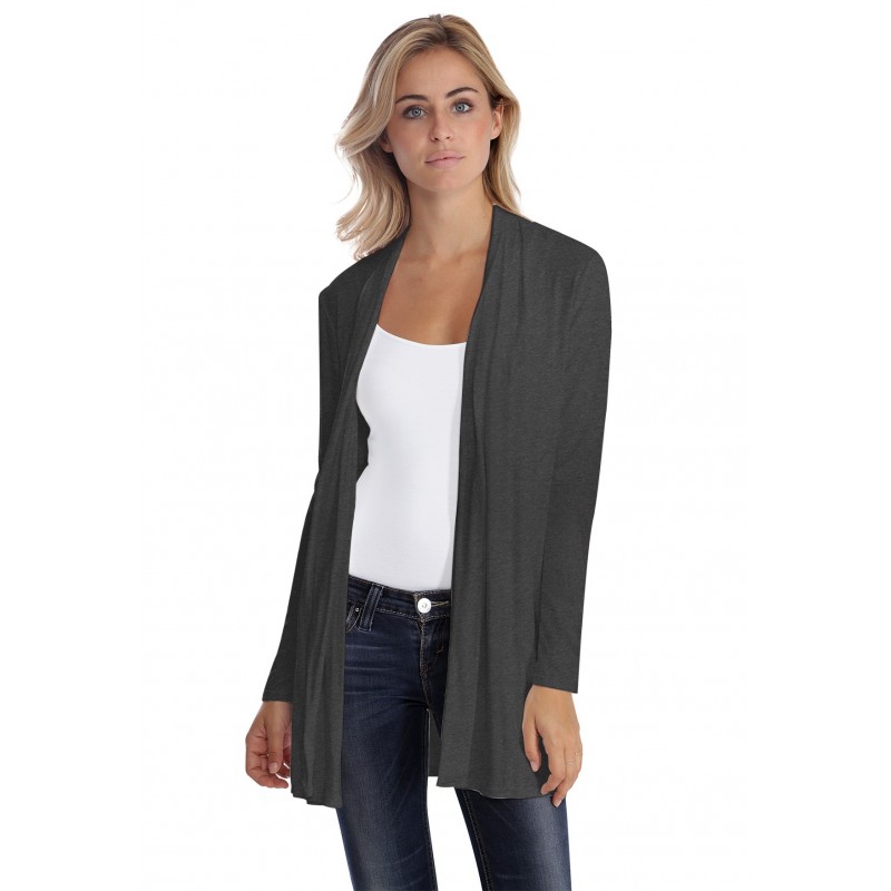 Gilet long à manches longues en modal DEBO02 Gilet long à manches longues en modal DEBO02