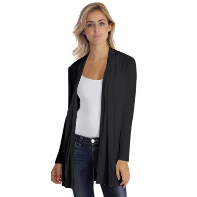 Gilet long à manches longues en modal DEBO02