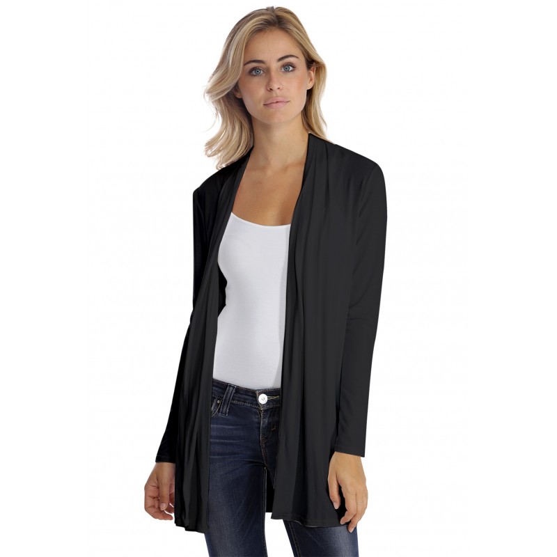 Gilet long à manches longues en modal DEBO02 Gilet long à manches longues en modal DEBO02
