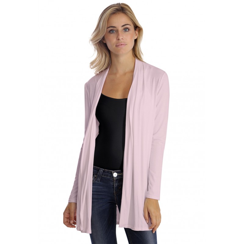 Gilet long à manches longues en modal DEBO02