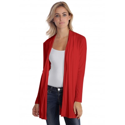 Gilet long à manches longues en modal DEBO02