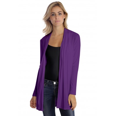 Gilet long à manches longues en modal DEBO02