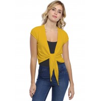 Cache-coeur boléro manches courtes capes en modal VOYAGE02