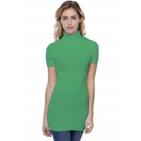 T-shirt long col roulé manches courtes en modal CINDY08