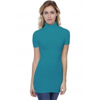 T-shirt long col roulé manches courtes en modal CINDY08