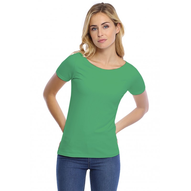 T-shirt col bateau manches courtes courtes en modal DOMI03 T-shirt col bateau manches courtes courtes en modal DOMI03