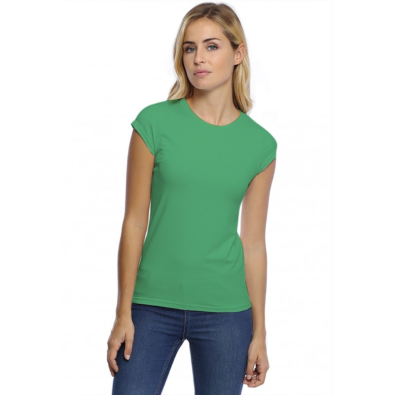T-shirt coupe droite ras du cou manches courtes capes en modal SACHA02 T-shirt coupe droite ras du cou manches courtes capes en modal SACHA02