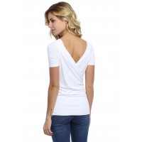 T-shirt cache-coeur manches courtes en modal GERRY01