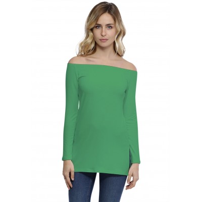 T-shirt long épaules nues en modal LANA