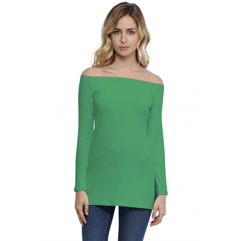 T-shirt long épaules nues en modal LANA T-shirt long épaules nues en modal LANA