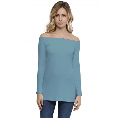 T-shirt long épaules nues en modal LANA