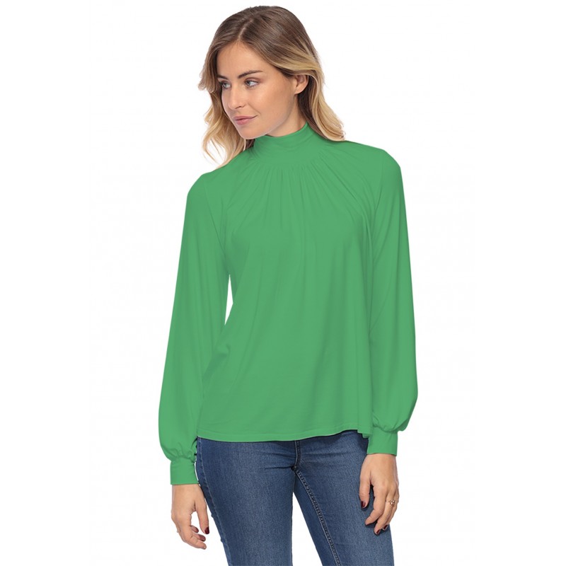 Tee-shirt col montant plissé manches longues SANDY Tee-shirt col montant plissé manches longues SANDY