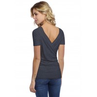 T-shirt cache-coeur manches courtes en modal GERRY01