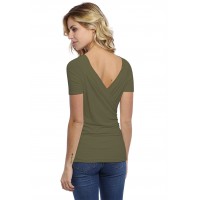 T-shirt cache-coeur manches courtes en modal GERRY01
