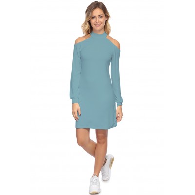 Robe midi manches longues épaules nues GYPSO
