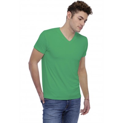 T-shirt col V bande rapportée manches courtes en modal WILL