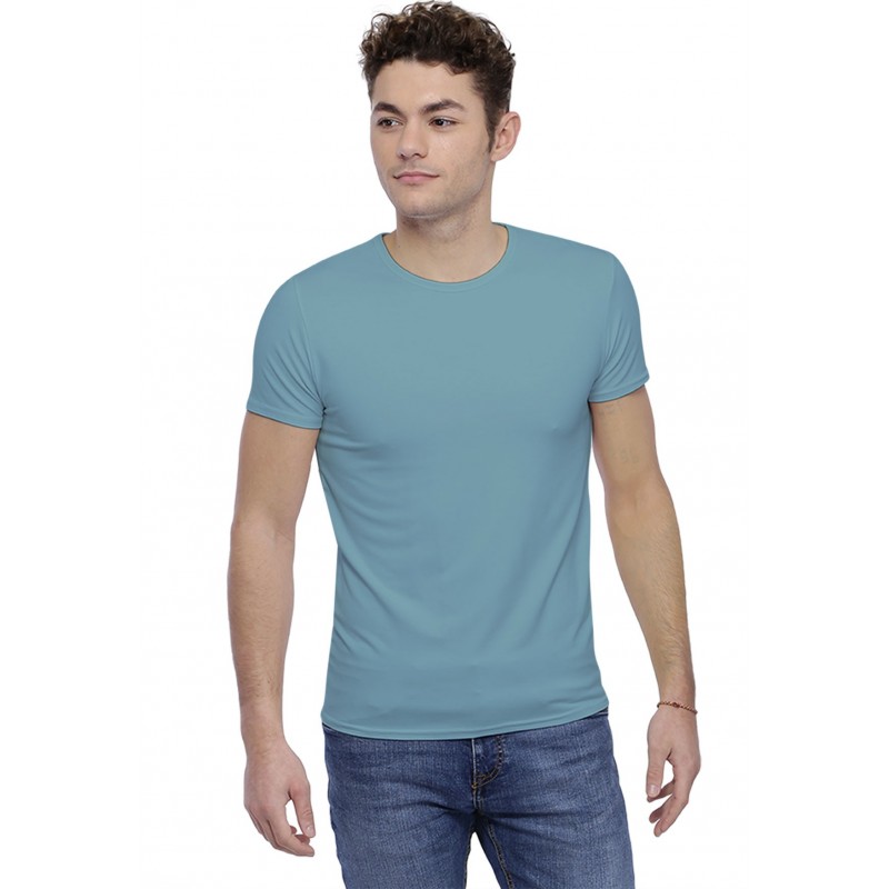 T-shirt col rond finition colletage manches courtes en modal THOMAS T-shirt col rond finition colletage manches courtes en modal THOMAS
