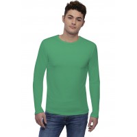 Tee-shirt col rond finition colletage manches longues en modal THOMAS