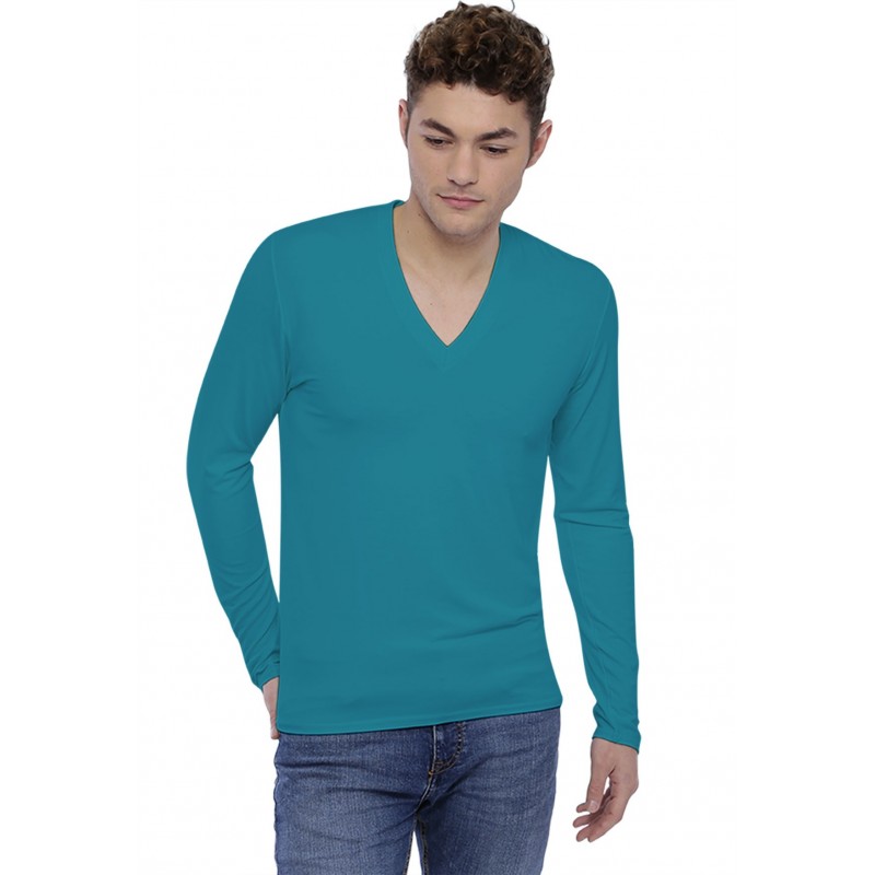 Tee-shirt col V profond manches longues en modal JULIEN Tee-shirt col V profond manches longues en modal JULIEN
