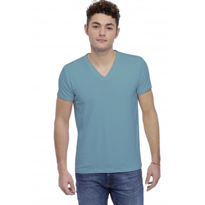 T-shirt col V couture dos apparente manches courtes en modal BEN
