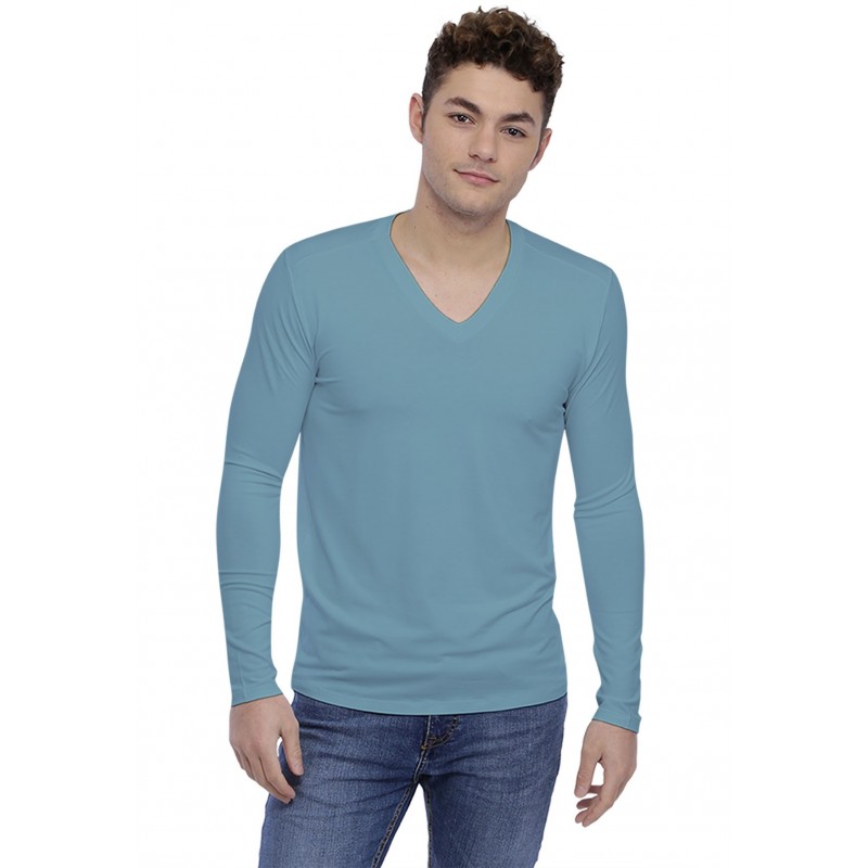 T-shirt col V découpe dans le dos manches longues en modal BEN T-shirt col V découpe dans le dos manches longues en modal BEN