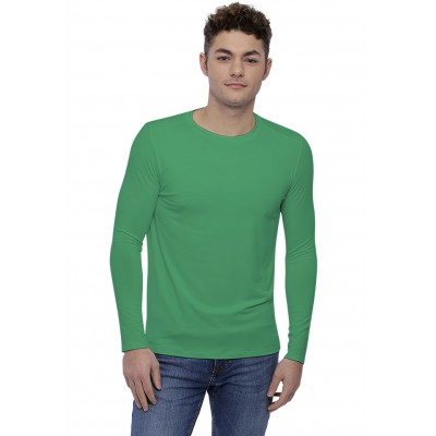 T-shirt col rond bande rapportée manches longues en modal BENJI