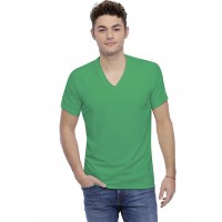 T-shirt col V bande rapportée manches courtes raglan en modal DAN