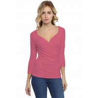 T-shirt cache-coeur manches 3-4 en modal GERRY02