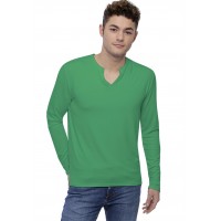 T-shirt col tunisien boutonné manches longues en modal PAUL