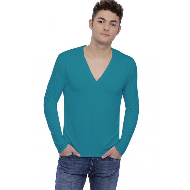 T-shirt col V profond boutonné manches longues en modal PATRICK T-shirt col V profond boutonné manches longues en modal PATRICK