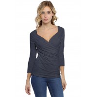 T-shirt cache-coeur manches 3-4 en modal GERRY02