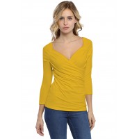 T-shirt cache-coeur manches 3-4 en modal GERRY02