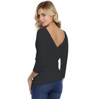 T-shirt cache-coeur manches 3-4 en modal GERRY02