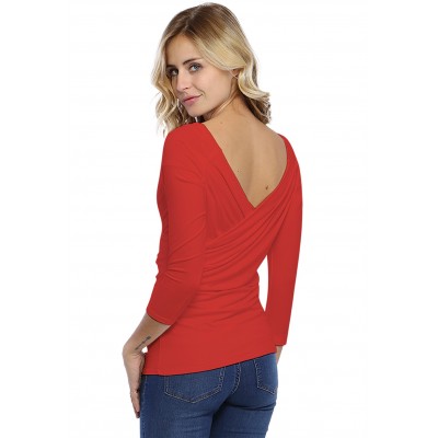 T-shirt cache-coeur manches 3-4 en modal GERRY02