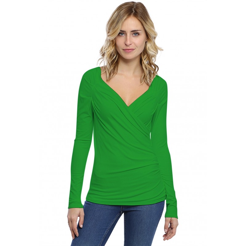 T-shirt cache coeur manches longues en modal GERRY03 T-shirt cache coeur manches longues en modal GERRY03