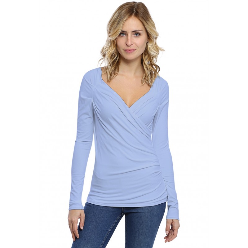 T-shirt cache coeur manches longues en modal GERRY03 T-shirt cache coeur manches longues en modal GERRY03