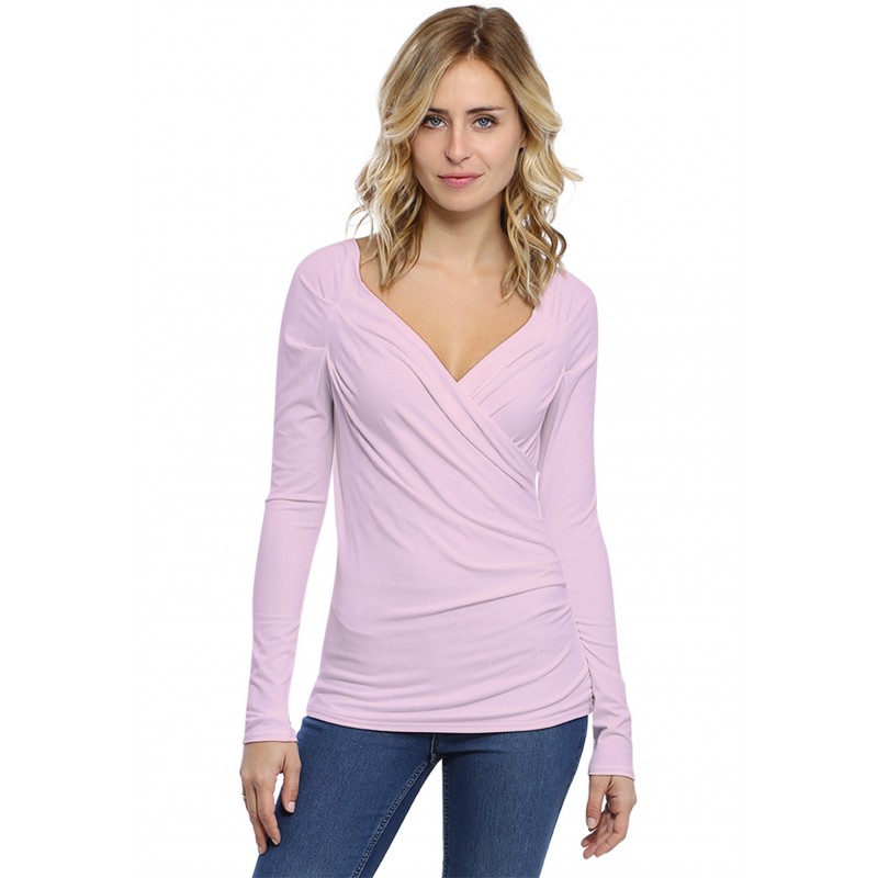 T-shirt cache coeur manches longues en modal GERRY03 T-shirt cache coeur manches longues en modal GERRY03
