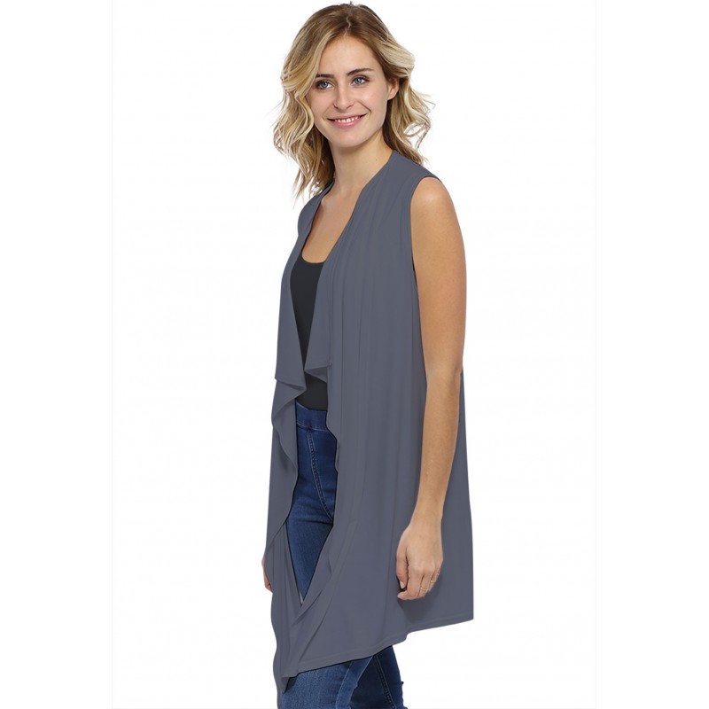Gilet long sans manche en modal TAYLOR Gilet long sans manche en modal TAYLOR