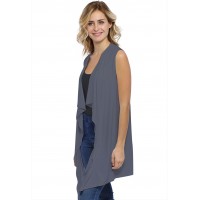 Gilet long sans manche en modal TAYLOR