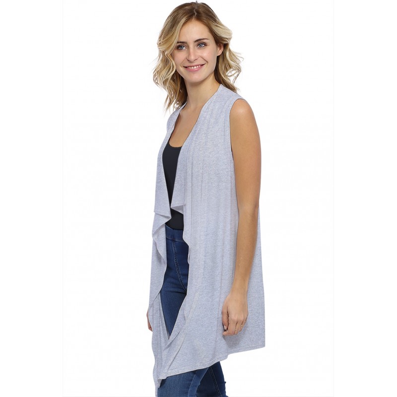 Gilet long sans manche en modal TAYLOR Gilet long sans manche en modal TAYLOR