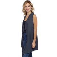 Gilet long sans manche en modal TAYLOR