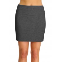 Jupe courte taille élastique en modal AELIS01