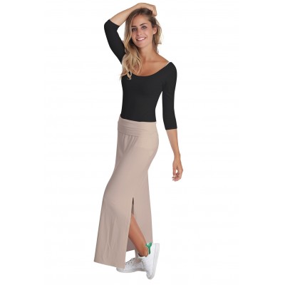 Jupe longue en modal AELIS03