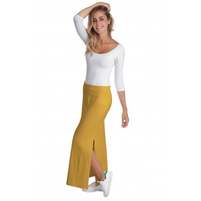 Jupe longue en modal AELIS03