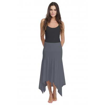 Jupe longue asymétrique en modal KYM