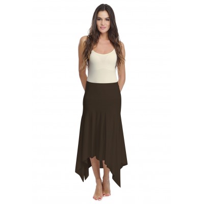 Jupe longue asymétrique en modal KYM
