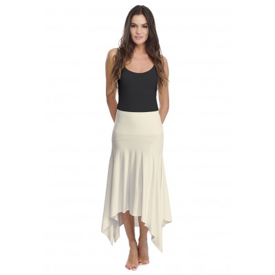 Jupe longue asymétrique en modal KYM