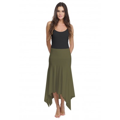 Jupe longue asymétrique en modal KYM