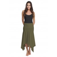 Jupe longue asymétrique en modal KYM