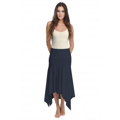 Jupe longue asymétrique en modal KYM